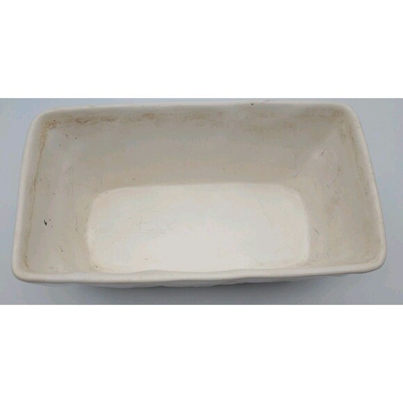 Vintage Hull USA 9” Long Ceramic White Matte Finish Glazed Fruit Planter #F18 - Picture 2 of 8